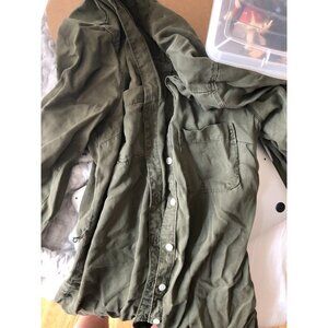 Olive Green Abercrombie & Fitch Jacket Button Up Jacket Long Sleeves